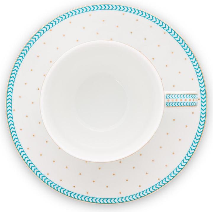 Immagine prodotto PIP Studio Set di tazze e piattini da caffè espresso Jolie Dots Gold2 (125 ml, 1 x)