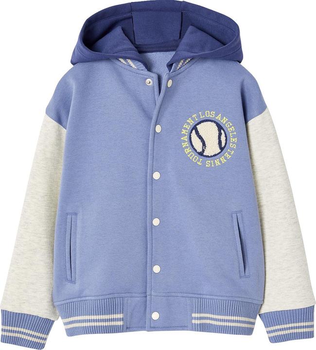 Image du produit Vertbaudet Jungen Kapuzensweatjacke im College-Style mit Recycling-Polyester (110)