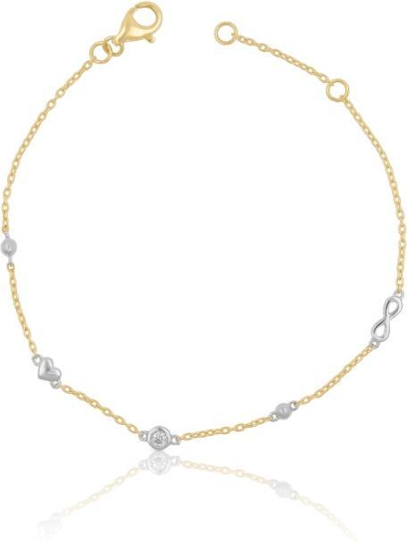 Actual product image Muau Bracelet 750/18K bicolour, diamond 0.06ct. 19cm (19 cm, 750, 18K bicolour gold)
