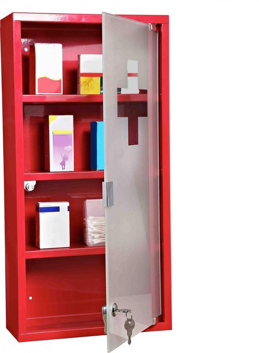 Immagine prodotto Homcom Armadietto dei medicinali con serratura (30 x 12 x 60 cm)
