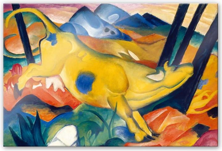 Produktbild Trenddeko Marc - Die gelbe Kuh (120 x 75 cm)