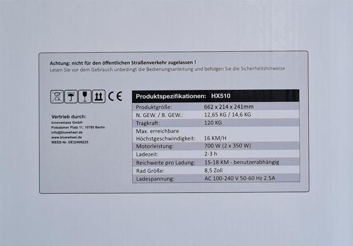 Produktbild Bluewheel Hx510 (15 km/h, 700 W)