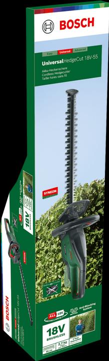 Actual product image Bosch Home & Garden 18V Battery Hedge Trimmer UniversalHedgeCut 18-55 (Cordless hedgecutters)