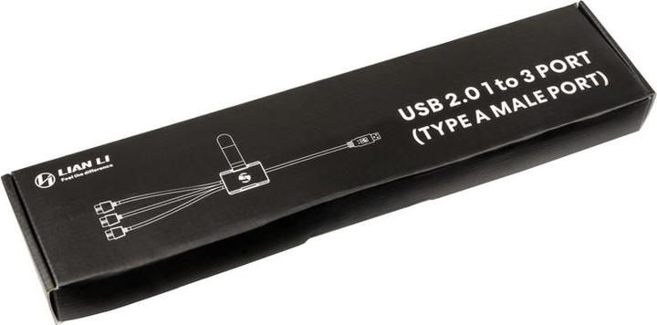 Actual product image Lian-Li PW-U2TPAB USB hub - black (0.60 m, USB 2.0)