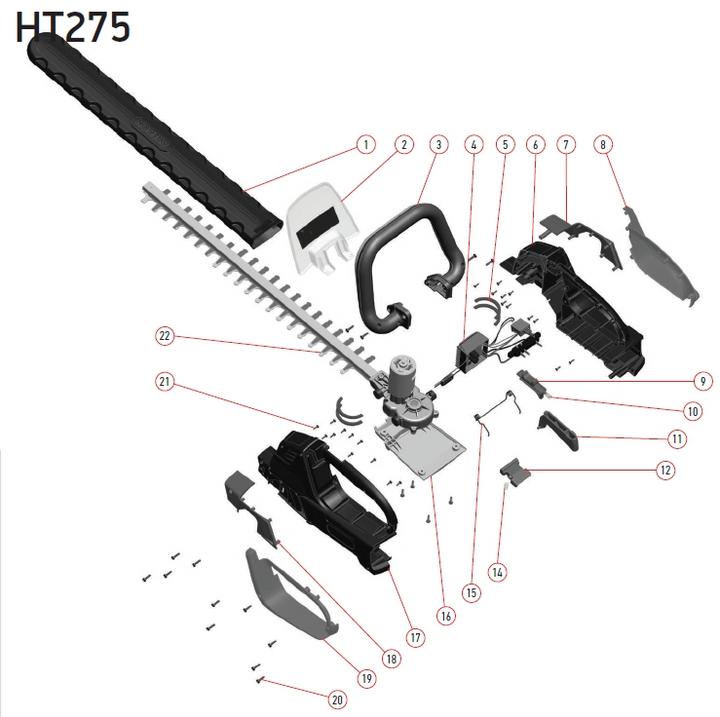 Actual product image Oregon Battery hedge trimmer HT275, without accessories (Cordless hedgecutters)