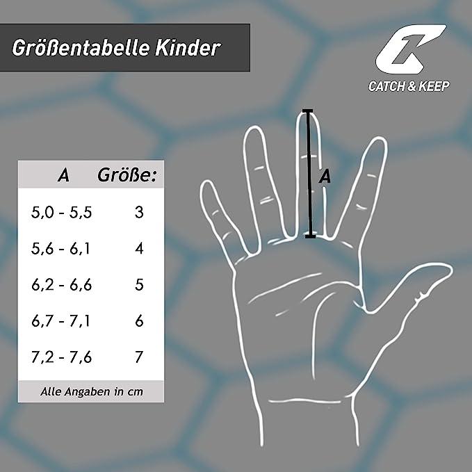 Produktbild Catch & Keep Fussballhandschuhe Kralle Splash Gr. 3 Grau Torwart Keeper Goalie Handschuhe (3)