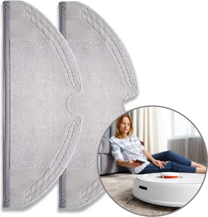 Immagine prodotto Hermex Alternative Wischtücher für Roborock S5+S6 series Mop Aufsatz 2er Pack