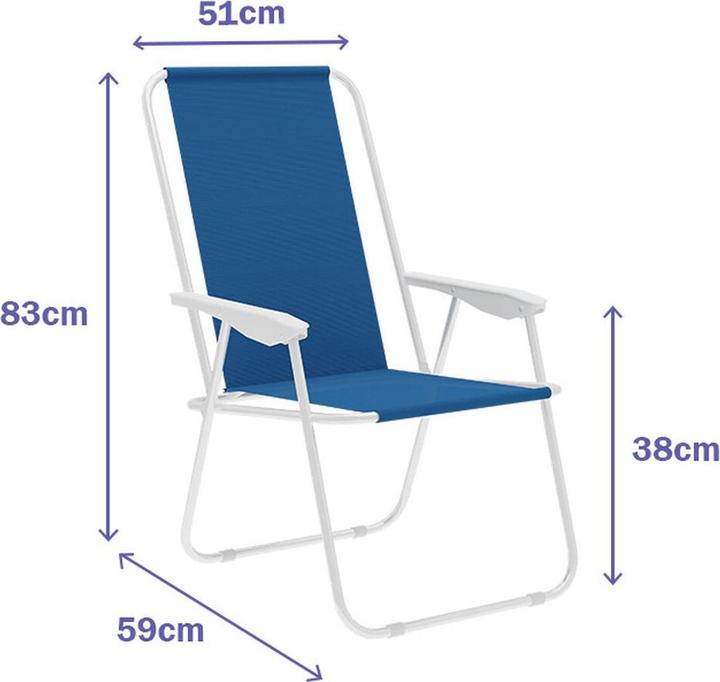 Produktbild Marbueno Gepolsterte Campingstuhl 59 x 83 x 51 cm