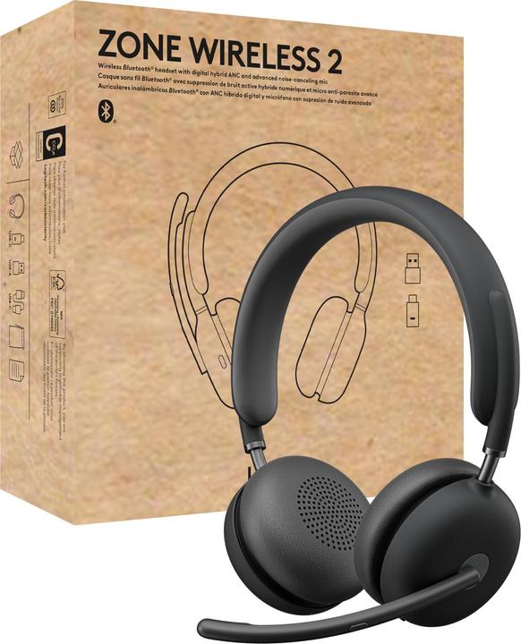Logitech Zone Wireless 2 (Kabelgebunden, Kabellos, USB-C)