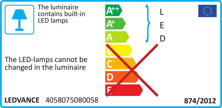 Energie-Label Ledvance LED Aufbauleuchte Surface Circular 400 24W/3000K 24W 1920lm 3000K IP44 50.000h white (1920 lm)