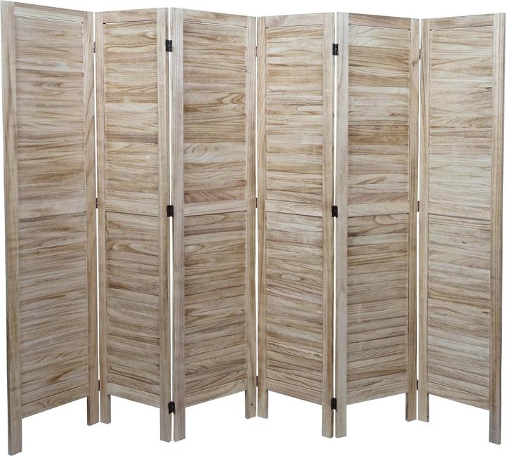 Image du produit Mendler Paravent HWC-G30, Cloison de séparation visuelle, Shabby-Look 170x240cm - marron clair