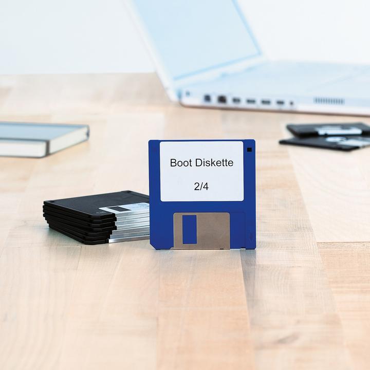 Actual product image HERMA ZIP disc labels A4