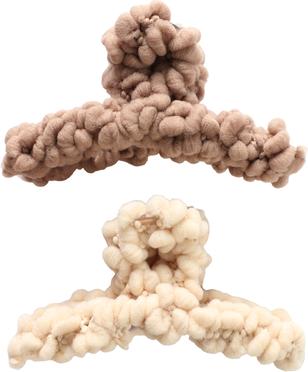 Produktbild Trisa Fashion Klemme mit Stoffknoten Braun, Sand (2 Stk.)