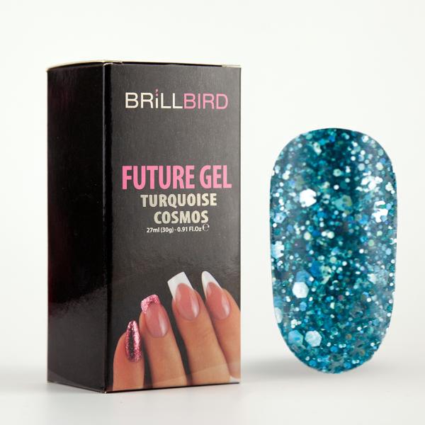 BrillBird Future Gel Turquoise Cosmos - 30g (Turquoise Cosmos, UV-Gel Lack)