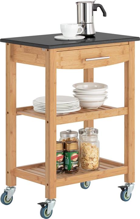 Actual product image SoBuy Kitchen trolley with granite worktop