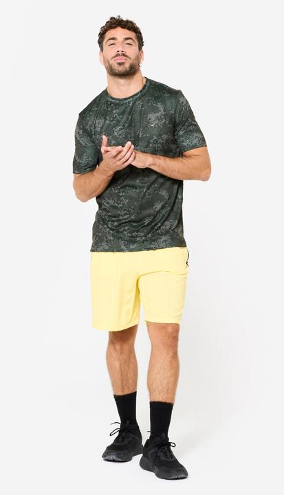 Produktbild Domyos Shorts Reissverschlusstaschen - hellgelb (S)