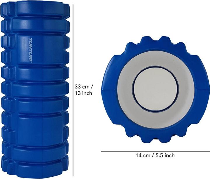 Actual product image Tunturi Yoga Schaumblock Massageroller 33 cm Blau