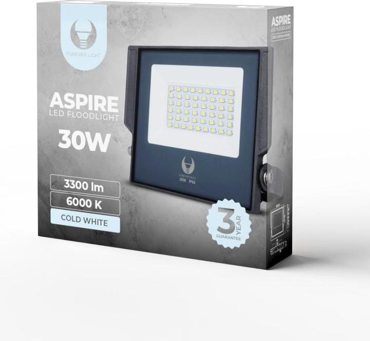 Actual product image Forever Light Floodlight LED ASPIRE 30W 6000K 3300lm 230V (3300 lm)