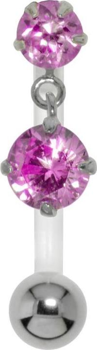 Image du produit Bijouteria Piercing nombril (Argent 925, Acier inoxydable, Bioplastique, Zircone)