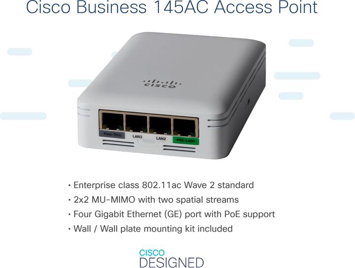 Actual product image Cisco Access Point CBW145AC-E (867 Mbit/s)
