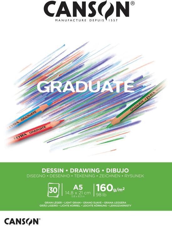 Actual product image Canson GRADUATE - Drawing pad (A5, No binding)