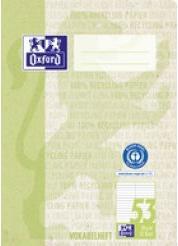Actual product image Oxford Recycling vocabulary notebook, A5 (A5, Special ruling, Hardcover)