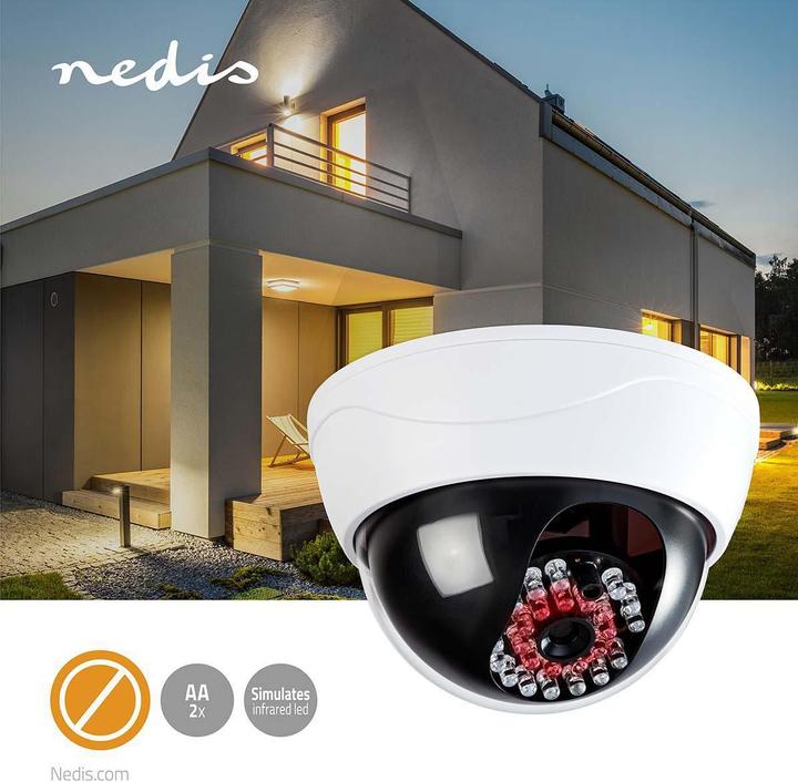 Produktbild Nedis DUMCD20WT Dummy-Überwachungskamera Dome IP44 Weiss