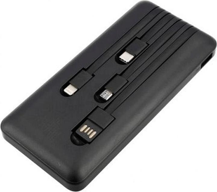 Produktbild Grab&Go Grab 'N Go USB-C + Lightning + MicroUSB Powerbank 10000 Mah Schwarz (10000 mAh)