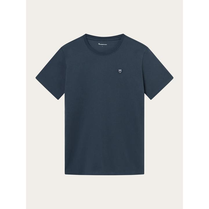 KnowledgeCotton Apparel Badge Tee Total Eclipse