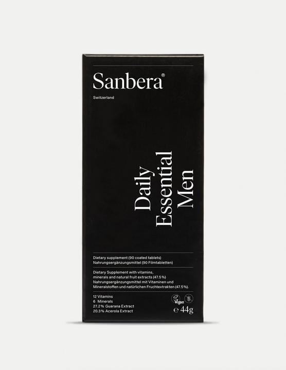 Valeurs nutritives et ingrédients Sanbera Daily Essential Men (90 pièce(s), Cachets)