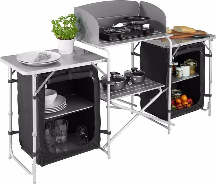 Actual product image tectake Camping kitchen 172x52x104cm