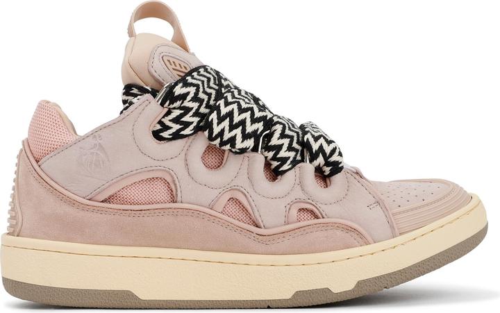 Immagine prodotto Lanvin curb sneakers in white and pink leather (41)