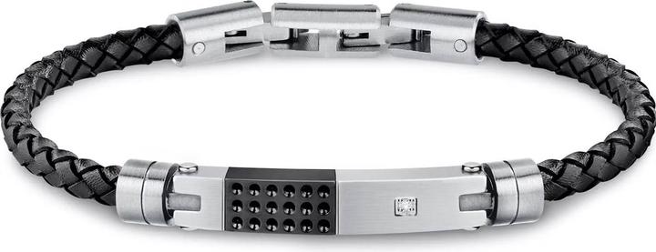 Immagine prodotto Morellato Elegante bracciale da uomo in pelle Moody SQH58 (21 cm, Cuoio, Acciaio inossidabile)