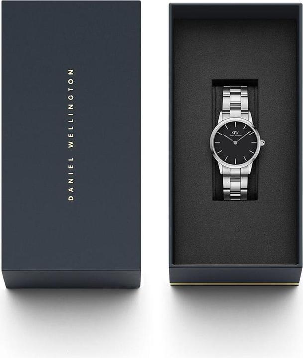 Actual product image Daniel Wellington Iconic Link Black Silver (36 mm) (Analogue wristwatch, 36 mm)