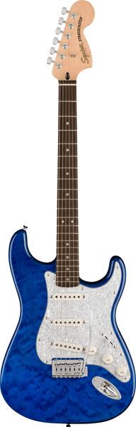 Actual product image Squier FSR Affinity Series Stratocaster QMT Sapphire Blue Transparent electric guitar (Electric guitar, Poplar)