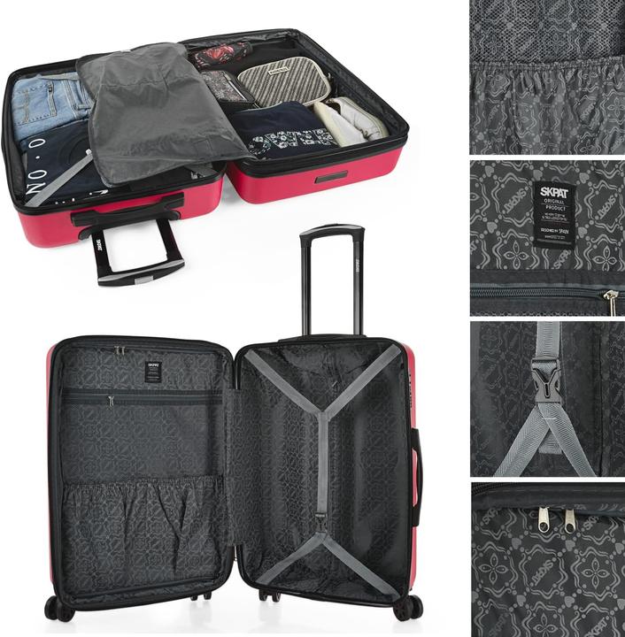 Actual product image Skpat 3-teiliges Hartschalenkoffer-Set (97 l, Hand luggage (up to 50 litres), M (50 - 90l), L (90 - 115l))