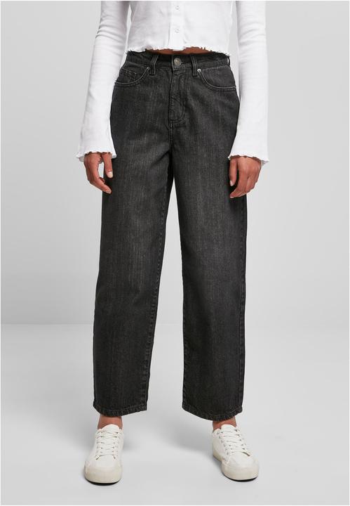 Produktbild Urban Classics Ladies High Waist Wide Leg Cropped Denim Pants (34)