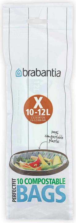 Actual product image Brabantia PerfectFit garbage bag compost. Type X, 12 L, 10 pcs (10 x, 12 l)