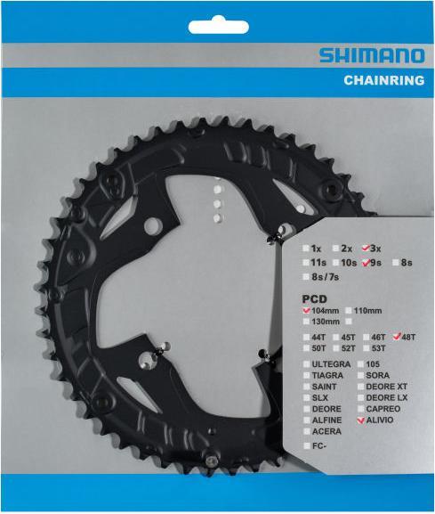 Produktbild Shimano Alivio FC-T4010 Kettenblatt 9-fach (48)