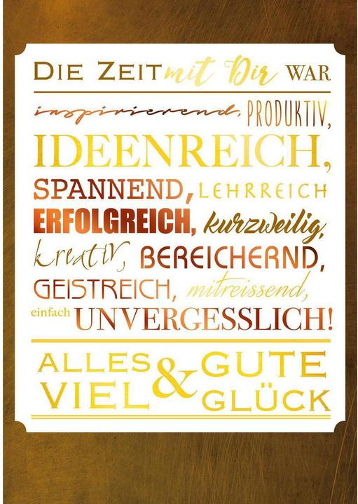 ABC Karte Giganto Abschied (1 Stk.)