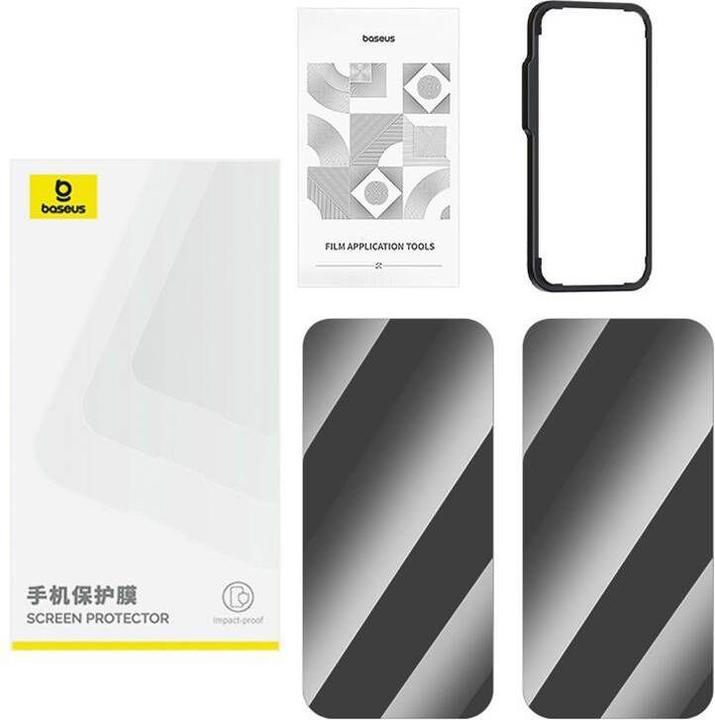Produktbild Baseus privacy tempered glass Superior for iP 11Pro/X/XS +2x cleaning kit i EasyStick (1 Stück, Apple iPhone XS, Apple iPhone 11 Pro, Apple iPhone X)