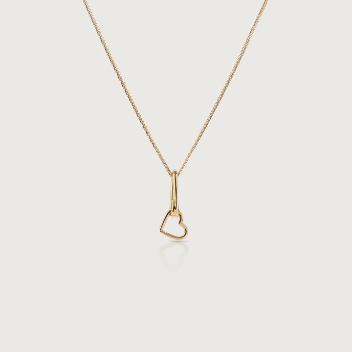 Actual product image Hey Harper Looped Heart Necklace (14k gold plated, PVD coating)