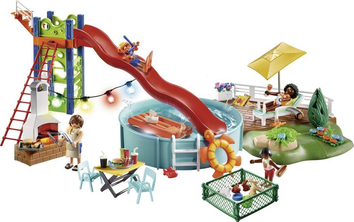 Image du produit Playmobil Fête de la piscine avec toboggan (70987, Playmobil City Life)