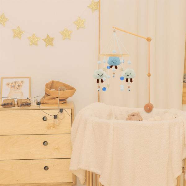 Immagine prodotto Ulysse Couleurs d'Enfance Grazioso dispositivo mobile in feltro: nuvola blu