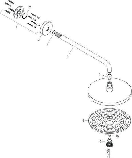 Produktbild hansgrohe Raindance Select S Fester Duschkopf Chrom (2 Strahlarten, 17 l/min)