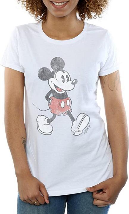 Actual product image Disney Womens/Ladies Walking Mickey Mouse Cotton T-Shirt (XXL)