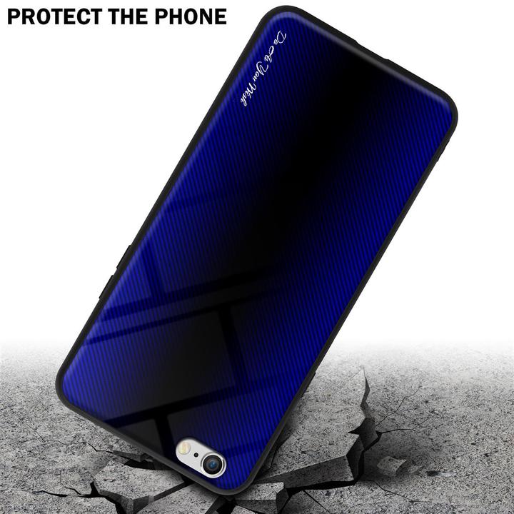 Actual product image Cadorabo TPU Striped Glass Cover (Apple iPhone 6)