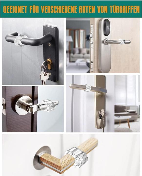 Actual product image ASMI 6 door handle buffers, wall door buffers, door handle stoppers (6 Piece)