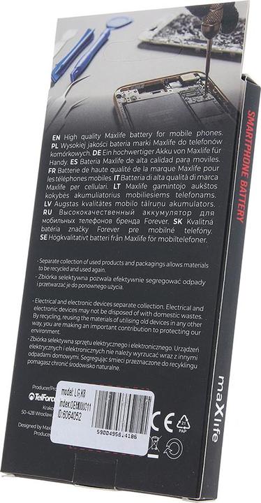 Immagine prodotto Maxlife Batteria per LG K8 K350N / K7 X210 BL-46ZH 2125mAh