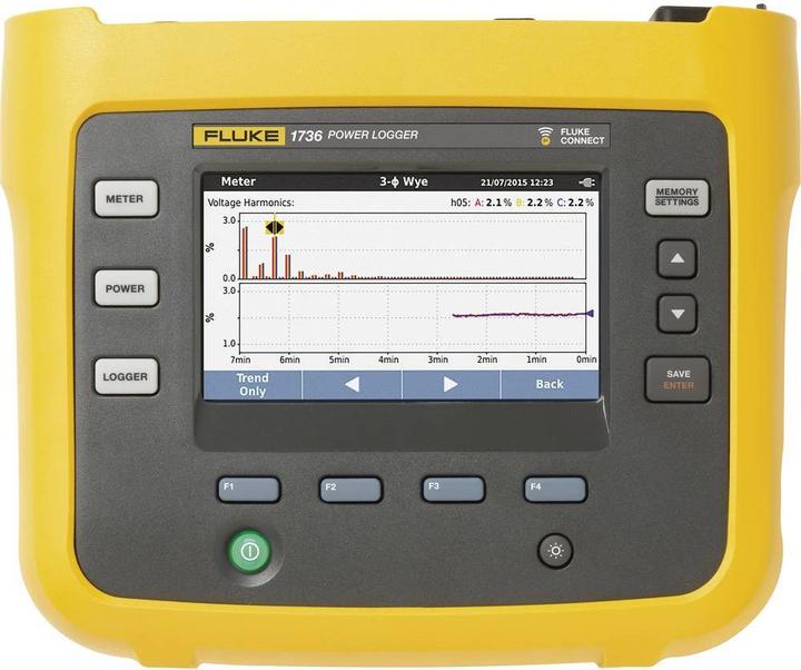 Produktbild Fluke 1736/EUS Power Logger, Netz-Analysegerät (CAT IV 600V, CAT III 1000V)